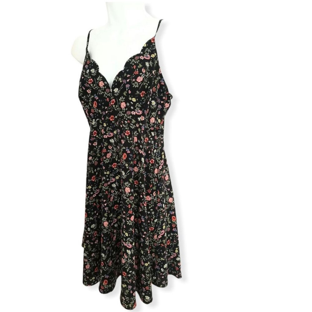 Maitai Scalloped Neck Spaghetti Strap Dress S